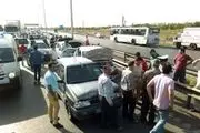 
1 کشته و 7 مصدوم در تصادف زنجیره ای اتوبان زنجان –قزوین
