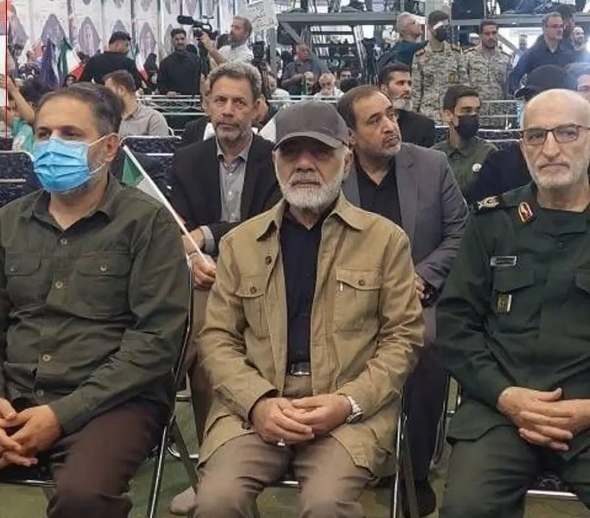  حضور سرلشکر عبداللهی فرمانده قرارگاه خاتم‌الانبیا در مراسم شهدای جنگ رمضان