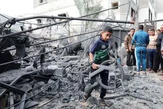 حمله اسرائیل به مدرسه آنروا در غزه با بمب فسفری  +فیلم