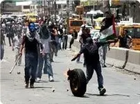 حمله صهیونیست‌ها به تظاهرکنندگان فلسطینی‌ در روز زمین