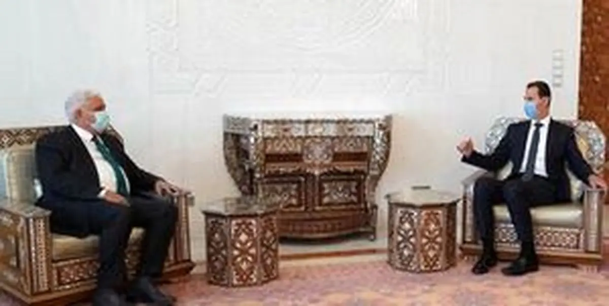 دیدار رئیس حشد شعبی با بشار اسد