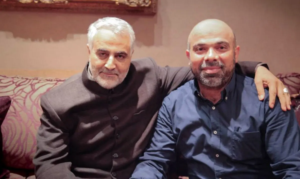 تصویری دیده نشده از شهید قاسم سلیمانی و فرمانده برجسته مقاومت که به تازگی شهید شد