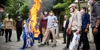 تجمع دانشجویان مقابل سفارت ارمنستان در تهران