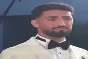 تیپ عجیب صیادمنش در شب عروسیش
