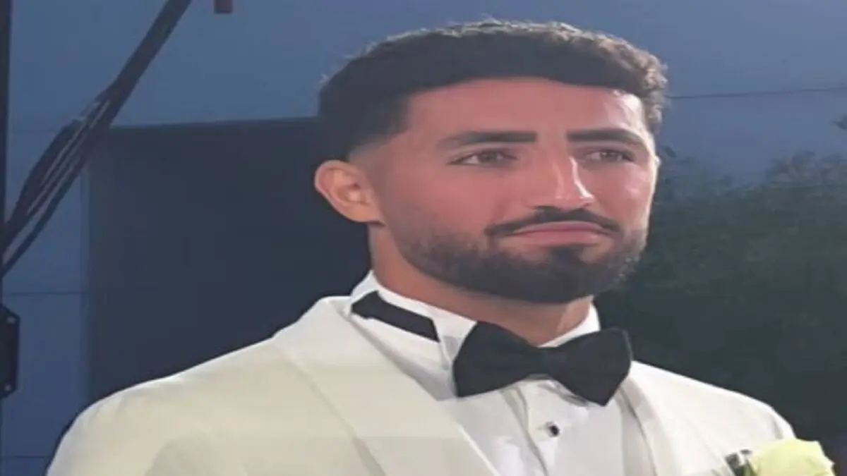 تیپ عجیب صیادمنش در شب عروسیش
