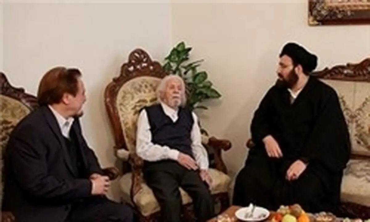 سیدعلی خمینی به دیدار استاد حمید سبزواری رفت