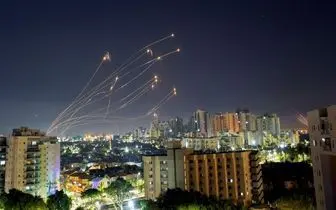 ببینید| اصابت موشک های مقاومت به گنبد آهنین اسرائیل