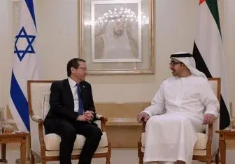 بن زاید در دوحه قطر و رئیس رژیم اسرائیل در امارات