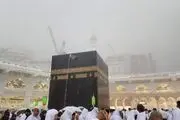 بارش باران در مسجدالحرام+فیلم