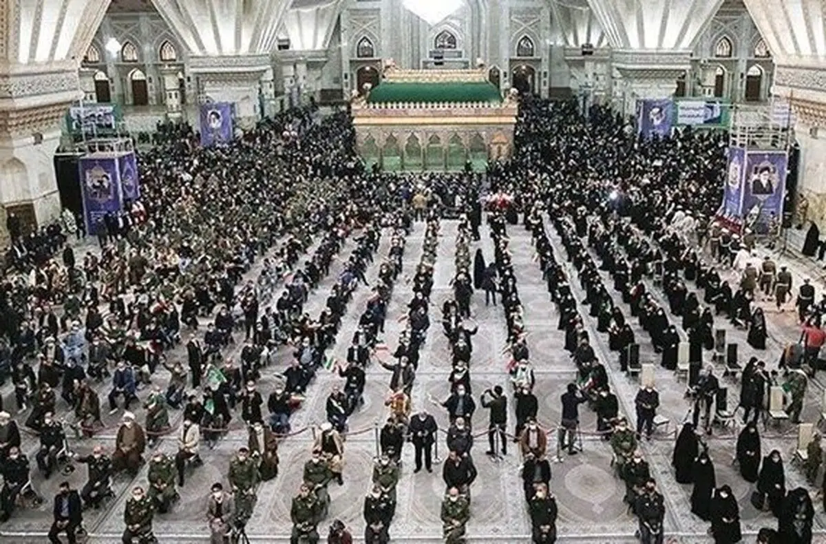لاریجانی و احمدی نژاد و روحانی در سالگرد ارتحال امام+عکس