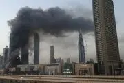 آتش در نزدیکی بزرگترین مرکز خرید دبی