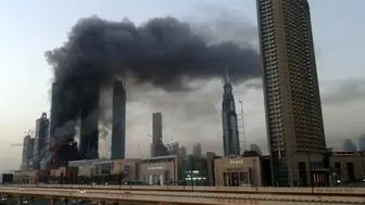 آتش در نزدیکی بزرگترین مرکز خرید دبی