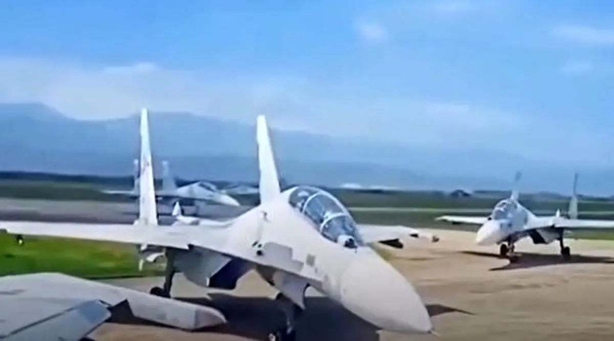  تصاویر پرواز جنگنده‌های اف 16 و سوخو 30 ونزوئلا 