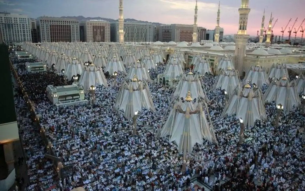 نماز عید قربان در مسجدالنبی /تصاویر