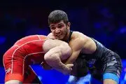 صعود اولین پهلوان ایرانی به فینال کشتی فرنگی قهرمانی آسیا