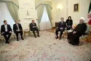 رایزنی پسا برجامی روحانی با رییس مجلس مجارستان 