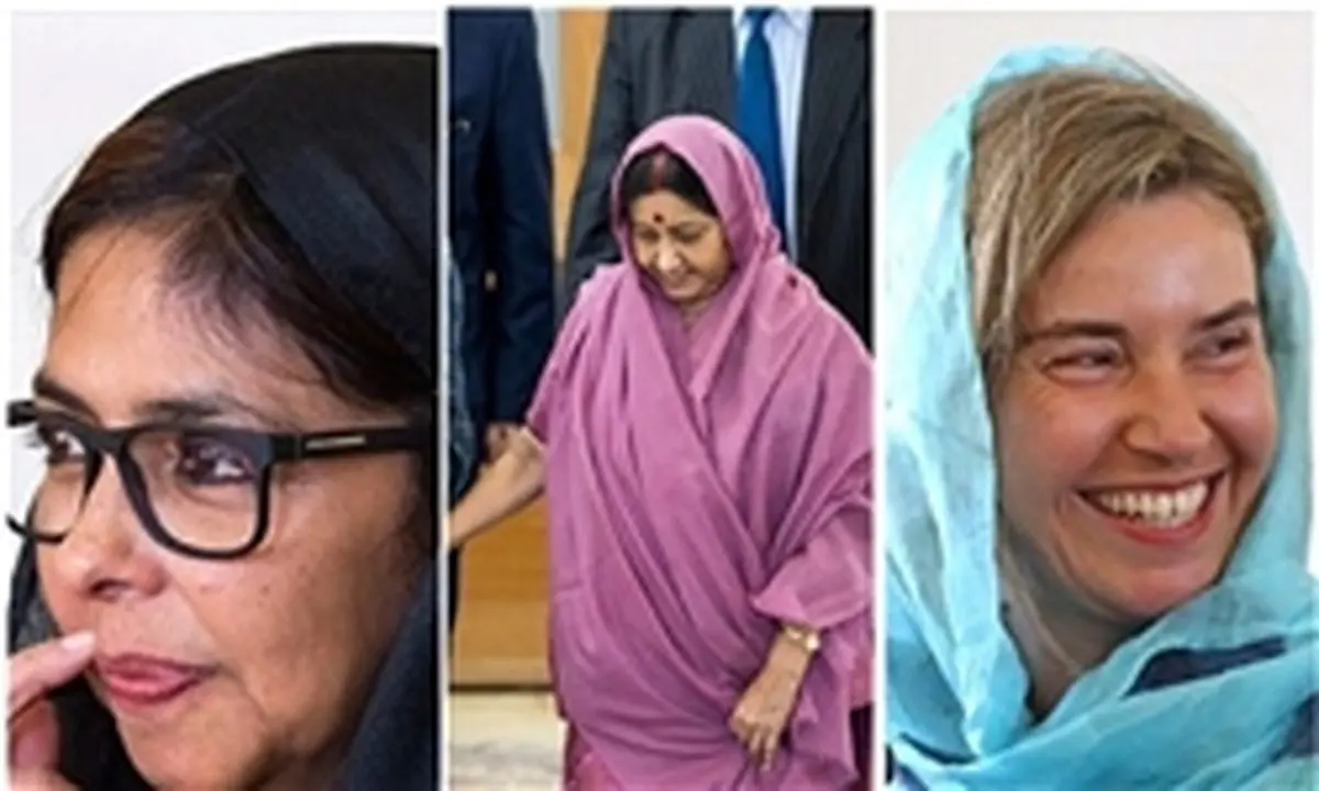 میزبانی ظریف از سه بانوی دیپلمات در تهران+تصاویر