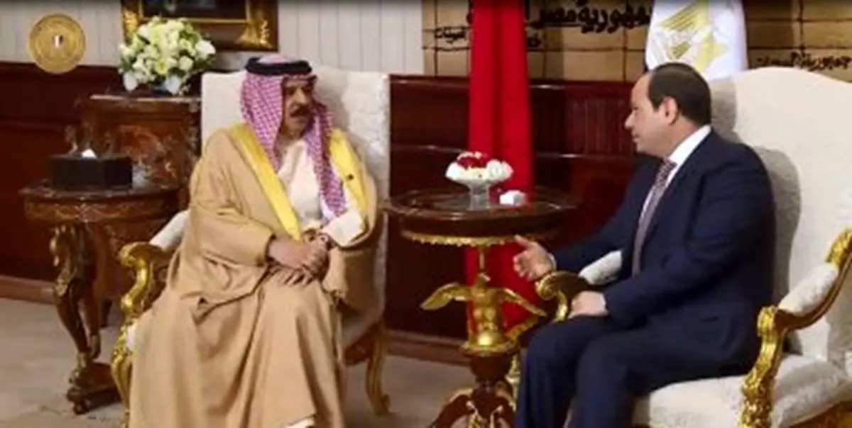 رایزنی شاه بحرین با السیسی در شرمالشیخ