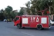  خودروی سمند در تعمیر گاه شعله‌ور شد