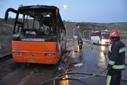 
جزئیات حریق اتوبوس ولوو با 40 مسافر در سمنان
