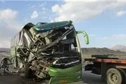واژگونی یک اتوبوس در اتوبان کرج