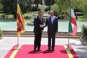 حضور وزیر خارجه سریلانکا در وزارت خارجه ایران +فیلم