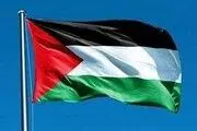 پرچم فلسطین به جای پرچم آمریکا