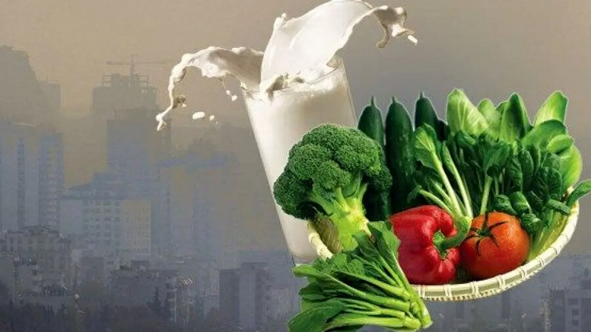 دفع سموم آلودگی هوا از بدن با مصرف سبزی و میوه تازه