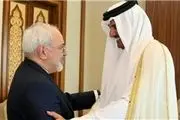 ظریف با امیر قطر در دوحه دیدار و گفت‌وگو کرد