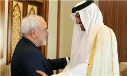 ظریف با امیر قطر در دوحه دیدار و گفت‌وگو کرد