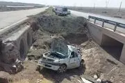 سقوط ال ۹۰ از پل ۵ مصدوم دربرداشت +عکس