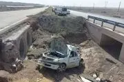 سقوط ال ۹۰ از پل ۵ مصدوم دربرداشت +عکس
