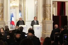 روحانی: همکاری‌های ایران و فرانسه در همه عرصه‌ها تعمیق می‌یابد/اولاند: تحکیم روابط تهران و پاریس به نفع دو ملت، منطقه و جهان است