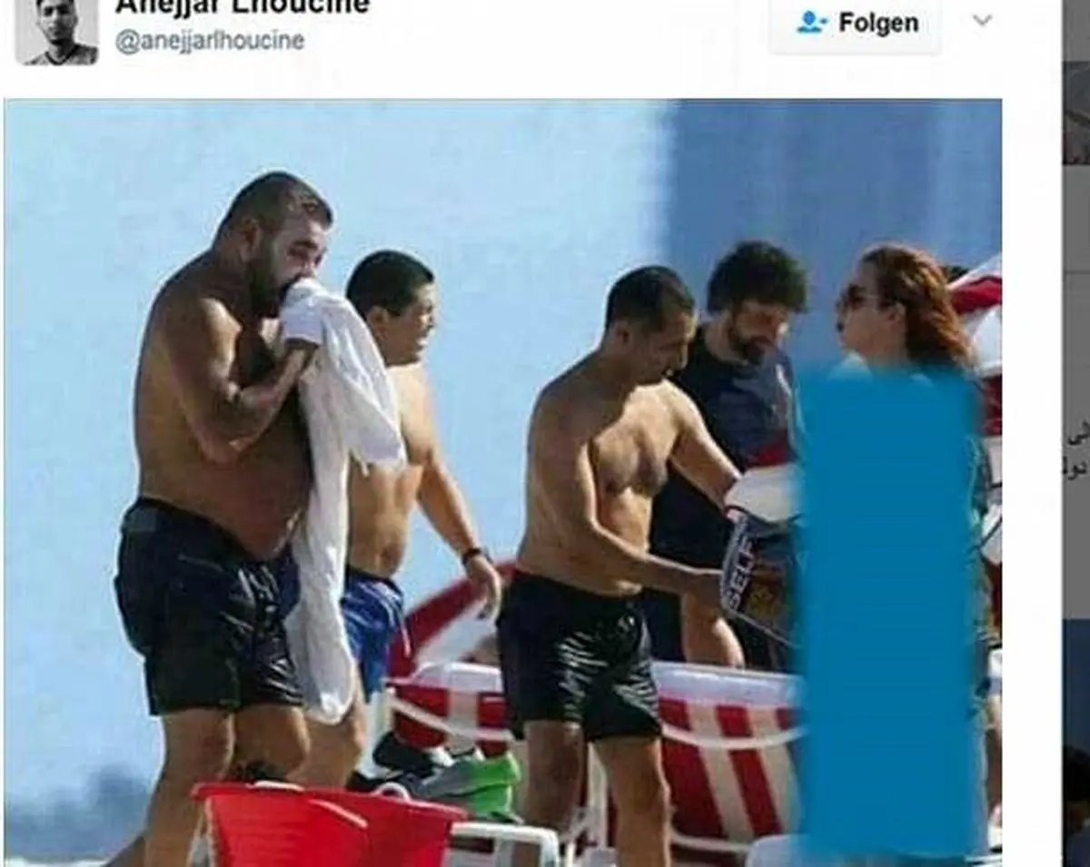 پادشاه مغرب و همسرش در سواحل آمریکا