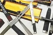 دستگیری زن قمه به دست توسط پلیس+فیلم