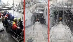  سقوط کارگر از طبقه منفی دو کارگاه متروی تبریز 