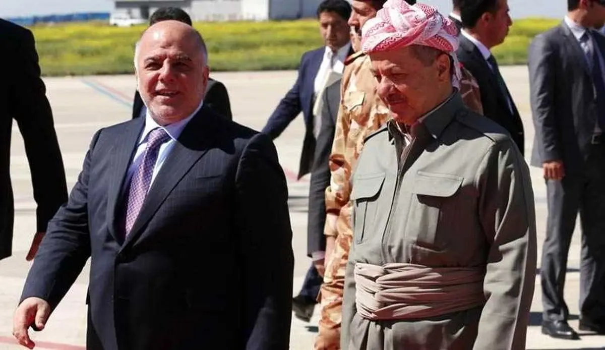 بارزانی: دربارۀ حل مشکلات با العبادی توافق کردیم