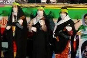  زنان مسلح در راهپیمایی حمایت از ایران 