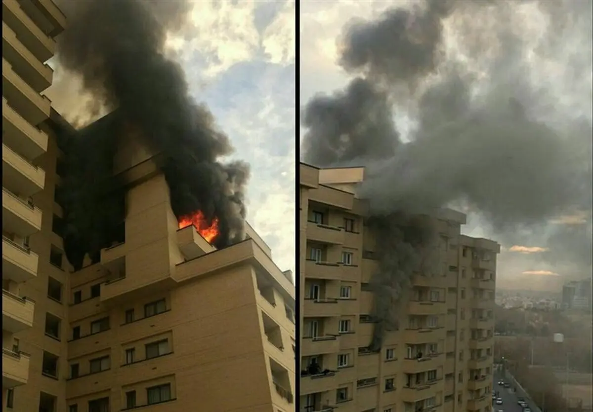 جزئیات آتش‌سوزی برج مسکونی ۱۱ طبقه در مشهد