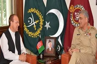 مذاکره سفیر افغانستان با فرمانده ارتش پاکستان
