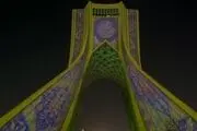 اجرای برج‌نگاره جدید در برج آزادی به مناسبت میلاد پیامبر (ص)
