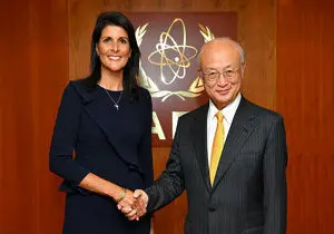 دیدار نیکی هیلی و آمانو در وین درباره توافق هسته‌ای ایران