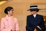 تصاویر کلاه لاکچری و خاص زن ترامپ در مراسم تحلیف