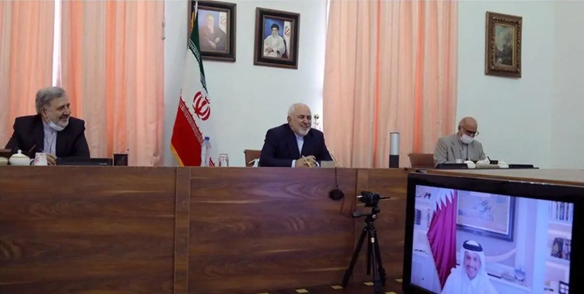 گفتوگوی ویدئو کنفرانسی وزیر امور خارجه با همتای قطری