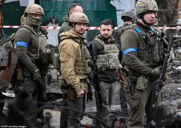 زلنسکی در خیابان‌های بوچا 