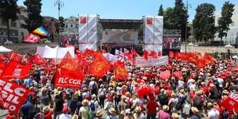 اعتراض گسترده کارگران و شهروندان ایتالیا در اعتراض به تورم 