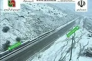  بارش برف گردنه الماس و حیران را سفیدپوش کرد 