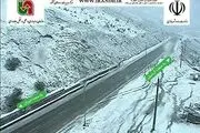 بارش برف گردنه الماس و حیران را سفیدپوش کرد 