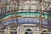 آغاز عملیات کاشی کاری گنبد مسجد شیخ فضل الله در منطقه ۱۲