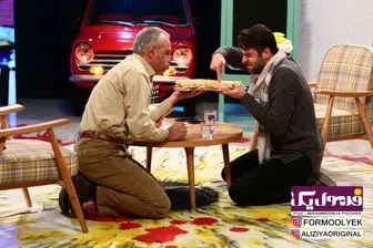تولد عموی فیتیله‌ای در تلویزیون با کیک و ساندویچ!+ عکس